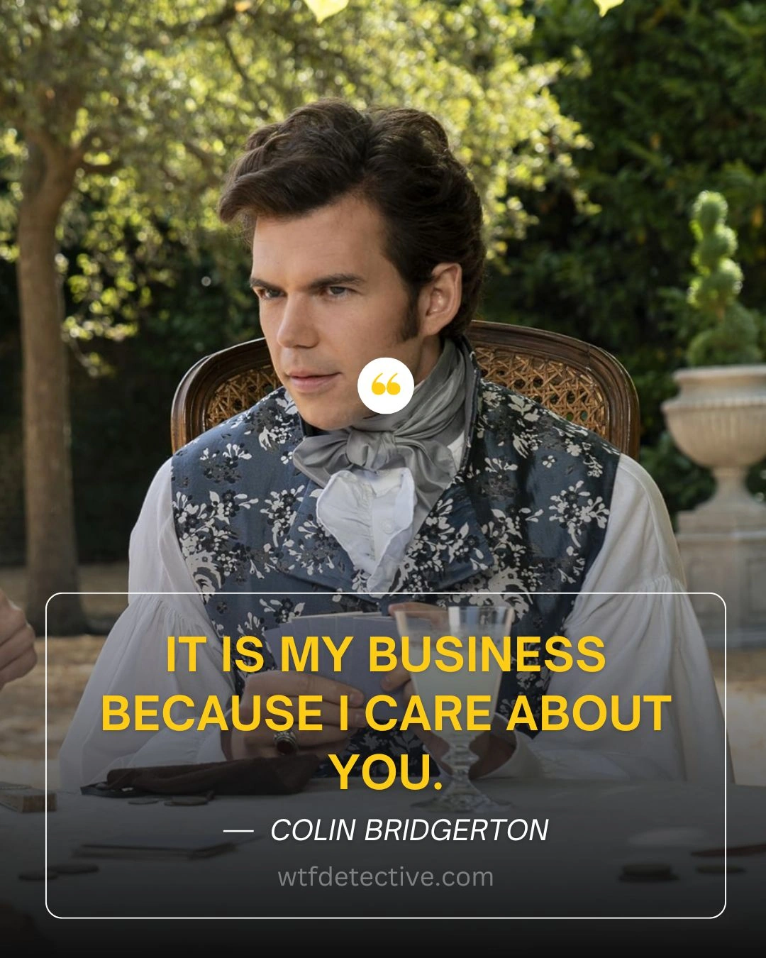 Colin Bridgerton quotes, bridgerton netflix luke newton quotes, i care about you quote