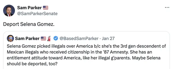 Selena Gomez fires back at deportation threat from conservative senate candidate, as viral video calls out hypocrisy over her emotional plea