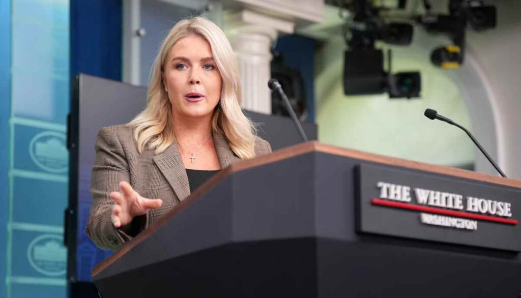 “He is the exception” Karoline Leavitt says Trump gets a pass on weaponizing free speech rights
