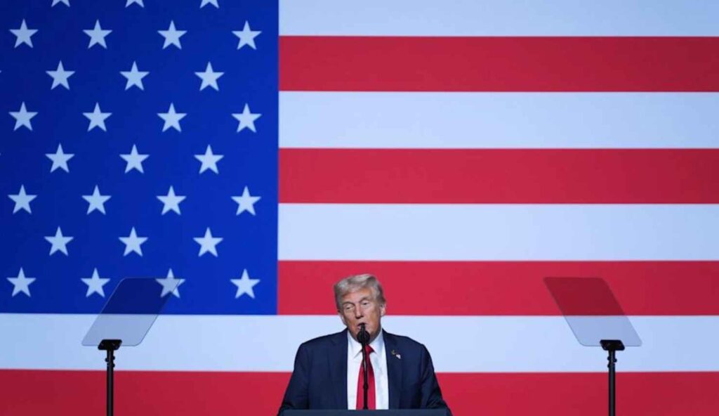 In speech to U.S. military, Trump mocks Canada with ‘51st state’ talk once again