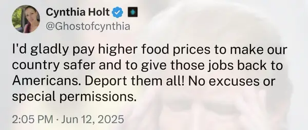 “I didn’t think it’d be this bad”: Trump supporter stunned by grocery bill after bragging they’d pay more 'gladly'