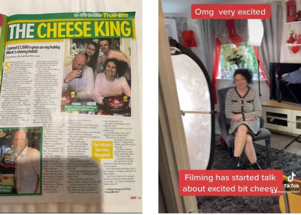 Cheese lover addicted to cheddar spends over £60,000 and eats two blocks every single day