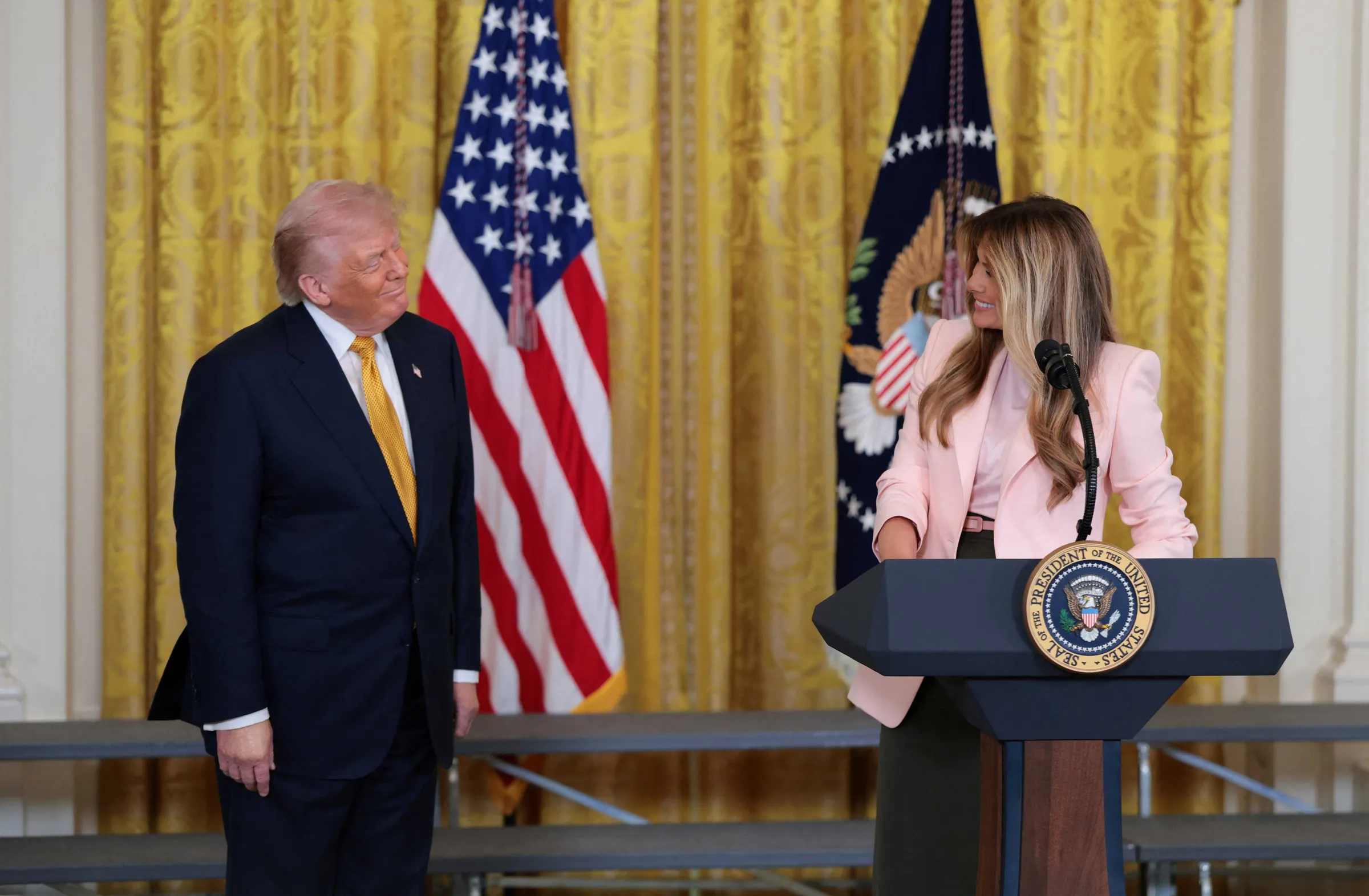 Crowd erupts in laughter after Melania Trump insists Donald Trump genuinely cares about people, creating an awkward moment onstage