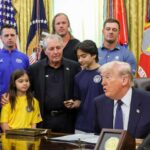 Donald Trump accused of sinking to a new low after viral clip appears to show him mocking a little girl at White House event